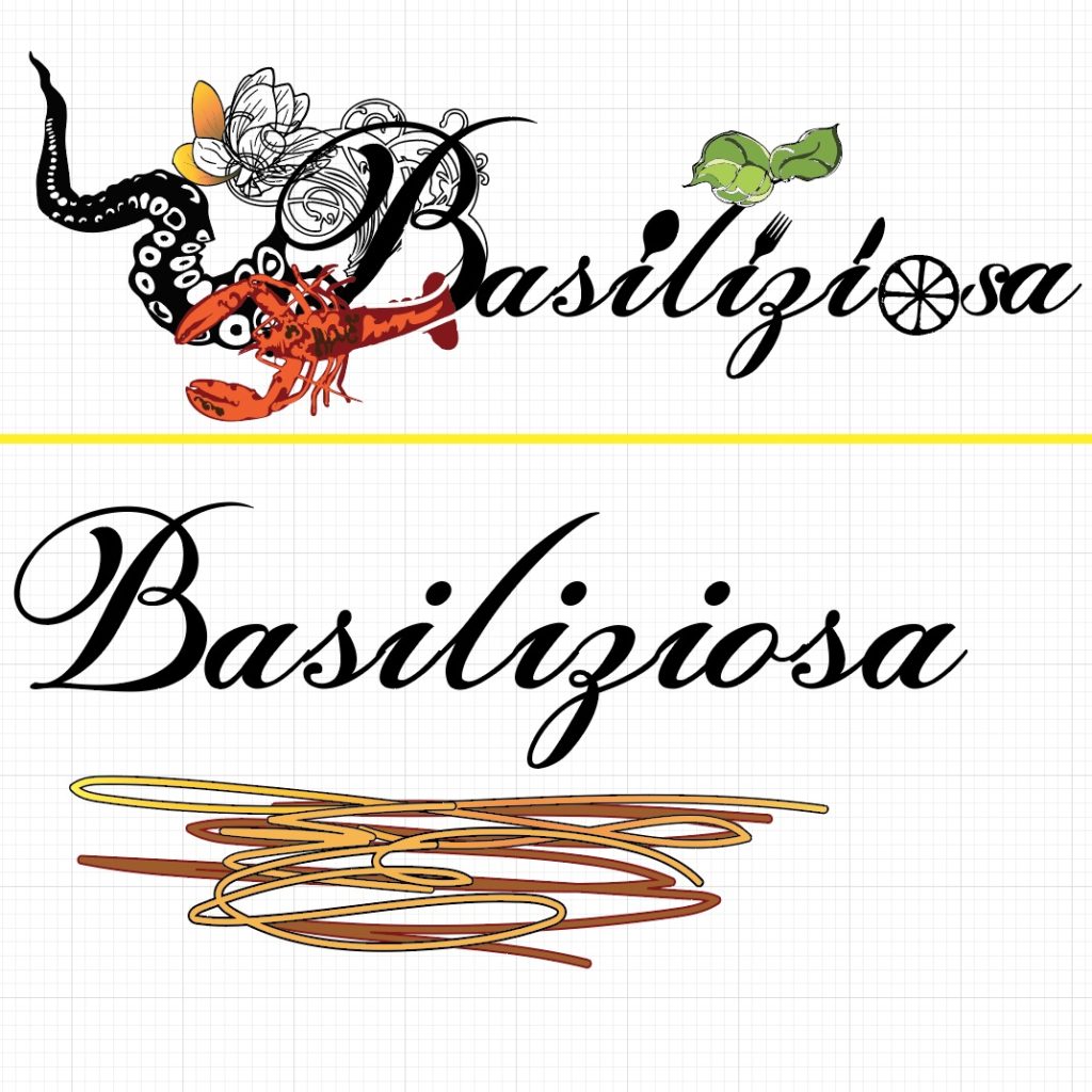 "Basiliziosa" a Menu Design for an Italian Restaurant, Illustration, Fall 2021